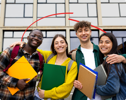 Smiling students