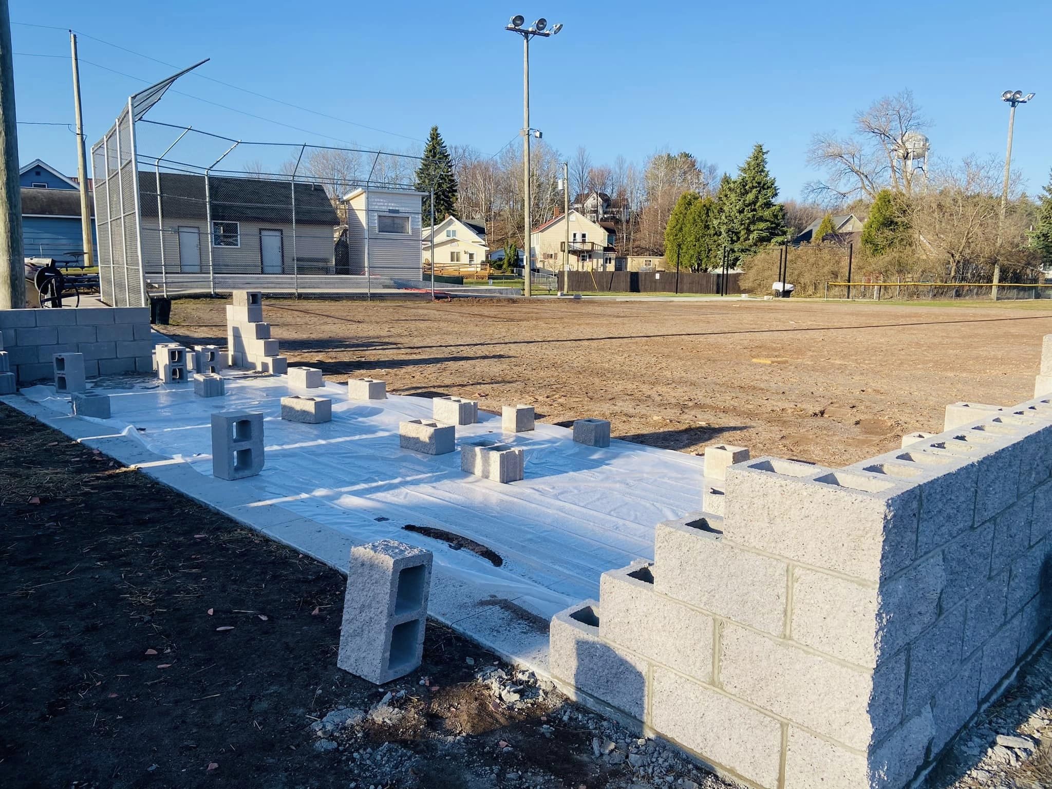 Negaunee LL Dugout Construction 3